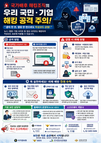 해킹 공격 주의 포스터